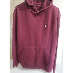 Volcom Burgundy Pullover Hoodie Size Large Men's